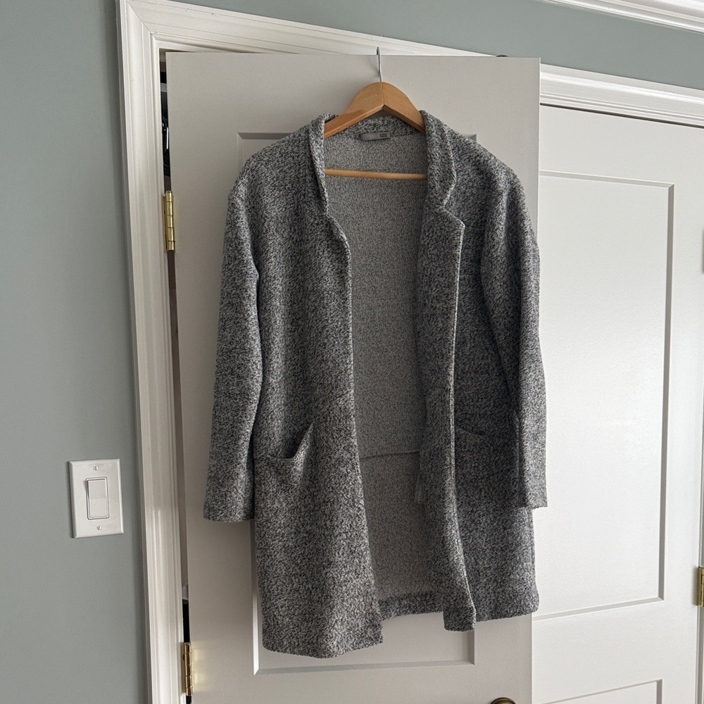 Gray Sweater Jacket Zara